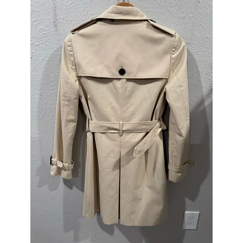 Jack Wills UK British Classic Trench Coat US Size 4 - Picture 7 of 11